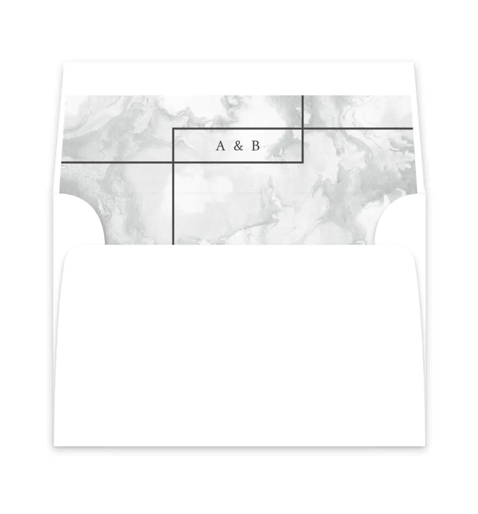 This is a  6" x 5.812" Envelope Liners (ELP) called Joined Lines printed in full color