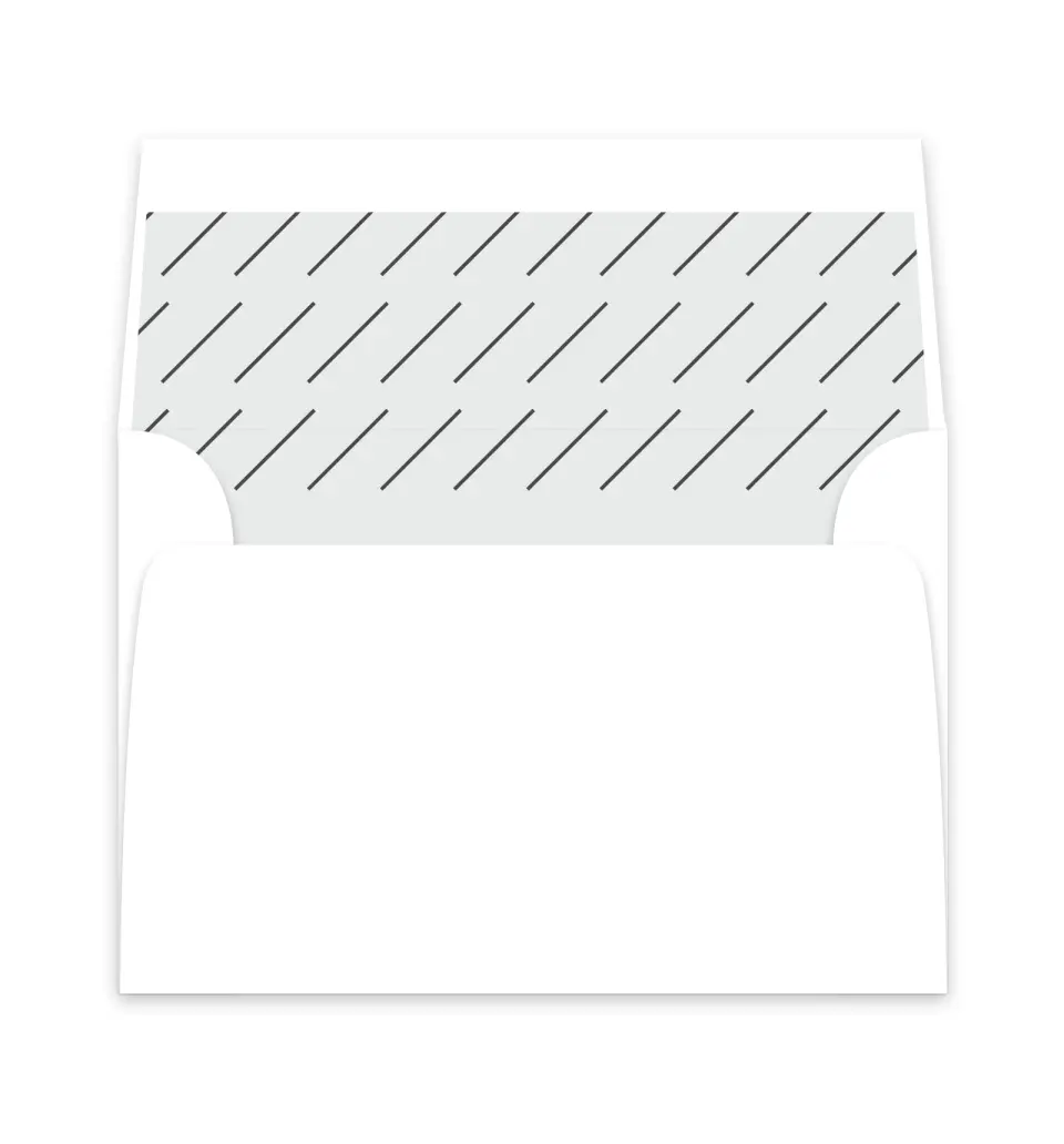 This is a  6" x 5.812" Envelope Liners (ELP) called Initial Hush printed in full color