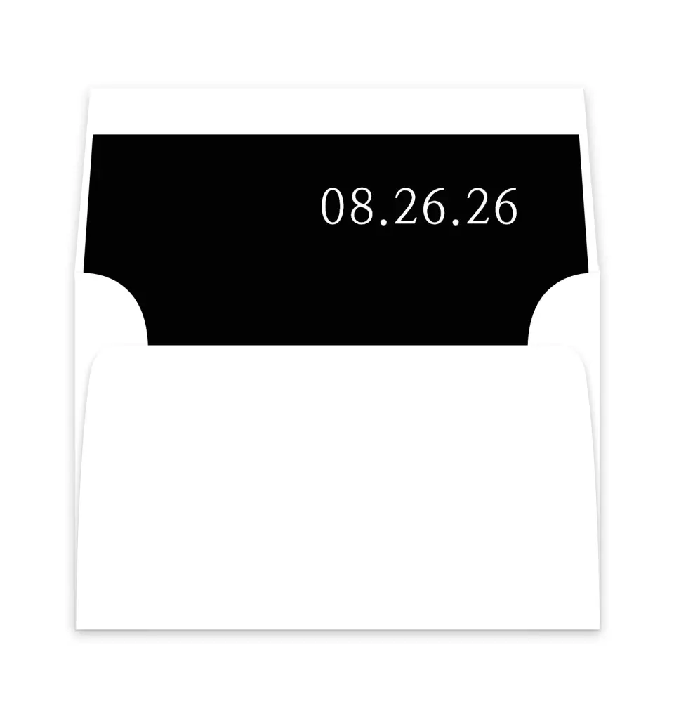 This is a  6" x 5.812" Envelope Liners (ELP) called Bold Composition printed in full color
