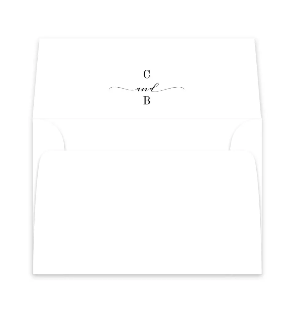 This is a  6" x 5.812" Envelope Liners (ELP) called Classy Type printed in full color