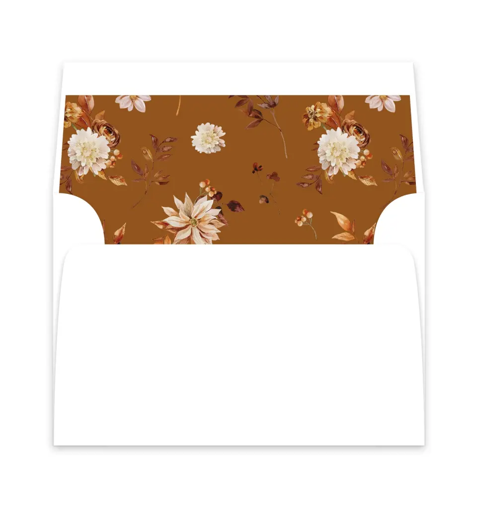 This is a  6" x 5.812" Envelope Liners (ELP) called Country Blooms printed in full color