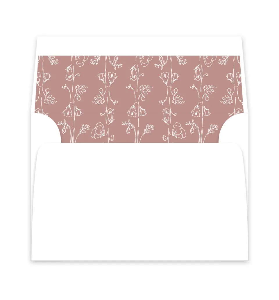 This is a  6" x 5.812" Envelope Liners (ELP) called Cute + Charming printed in full color