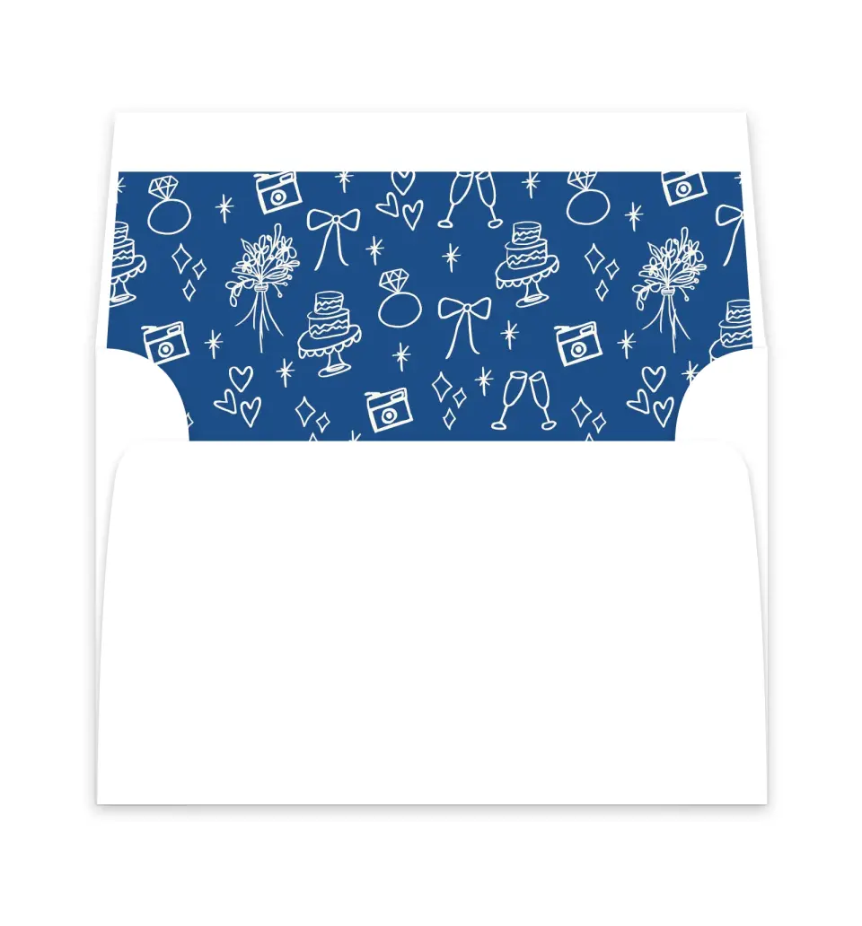 This is a  6" x 5.812" Envelope Liners (ELP) called Drawn To You printed in full color