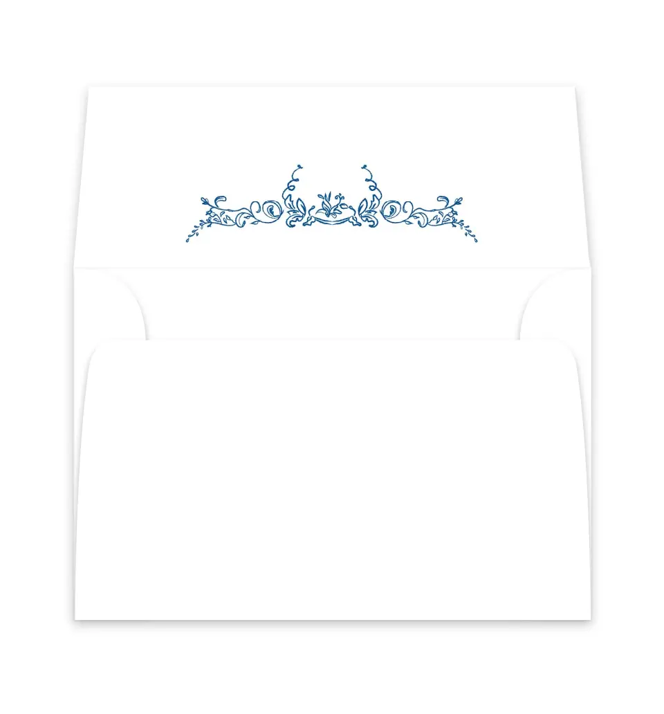 This is a  6" x 5.812" Envelope Liners (ELP) called Ornamental Elegance printed in full color