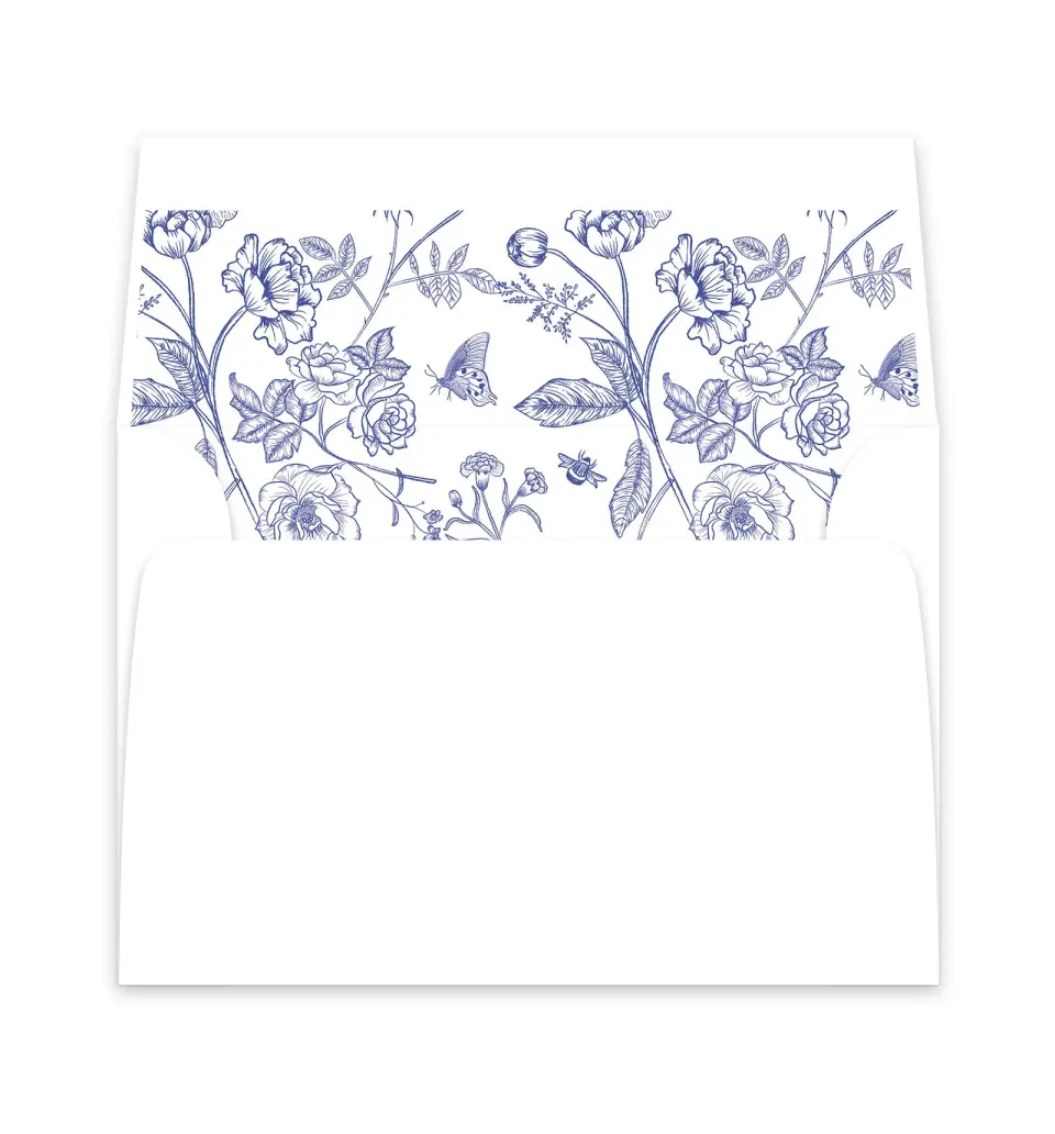 This is a  6" x 5.812" Envelope Liners (ELP) called Modern Chinoiserie printed in full color