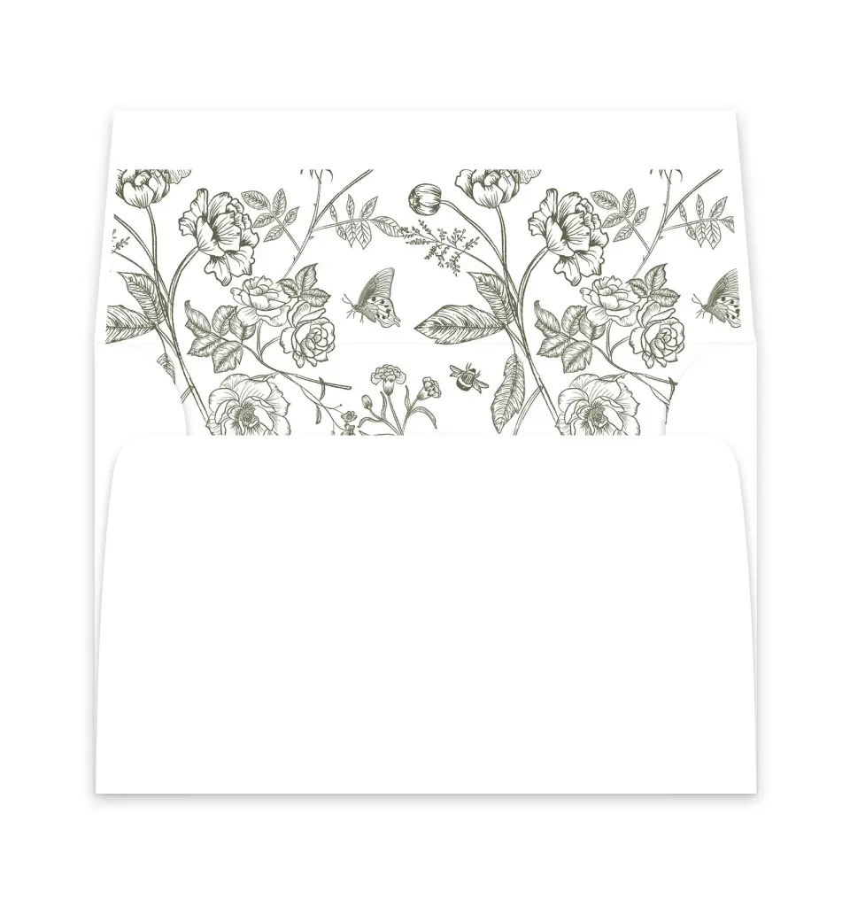 This is a  6" x 5.812" Envelope Liners (ELP) called Elegant Crest printed in full color