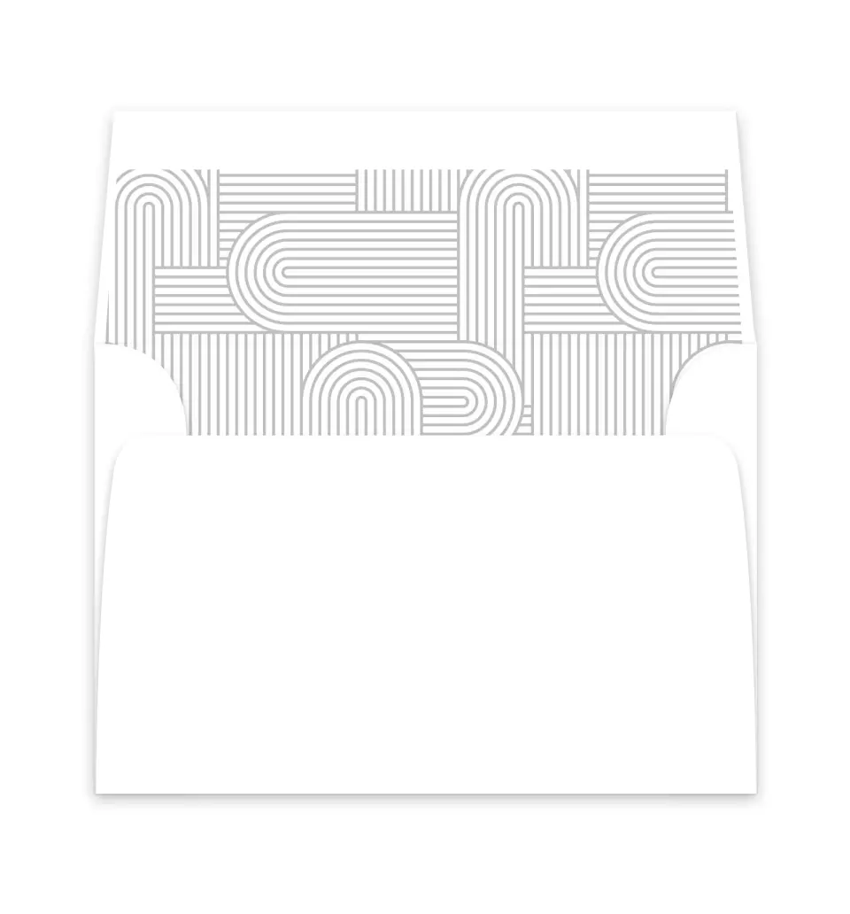 This is a  6" x 5.812" Envelope Liners (ELP) called Geometric Elegance printed in full color