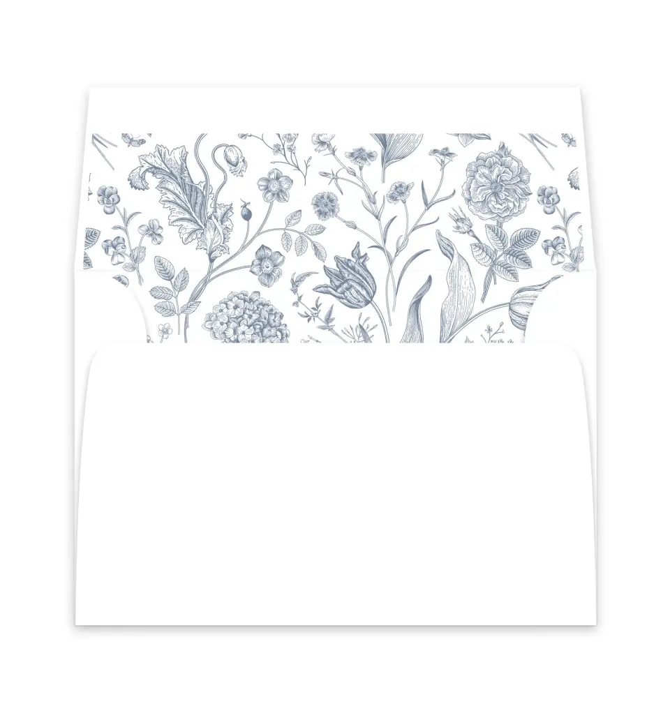 This is a  6" x 5.812" Envelope Liners (ELP) called The Gabriella printed in full color