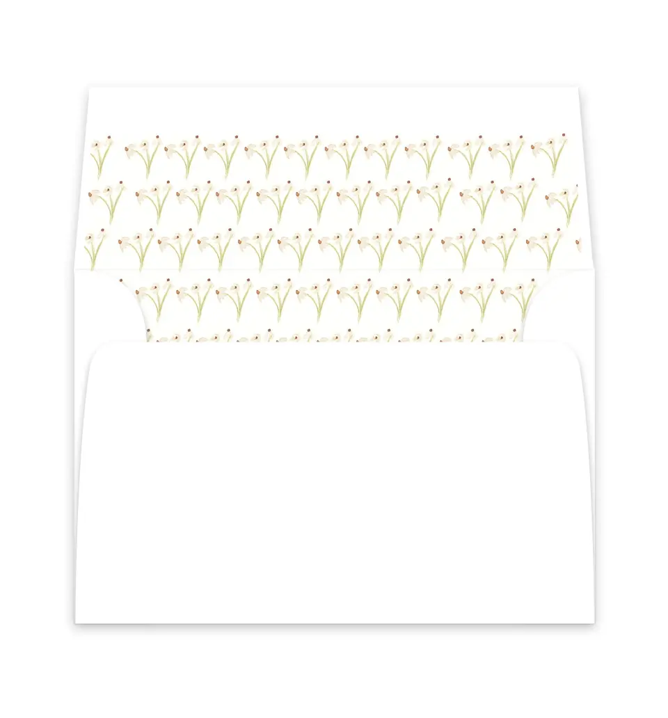 This is a  6" x 5.812" Envelope Liners (ELP) called Forever in Bloom printed in full color