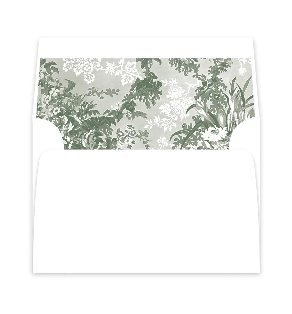This is a  6" x 5.812" Envelope Liners (ELP) called Elegant Frame printed in full color