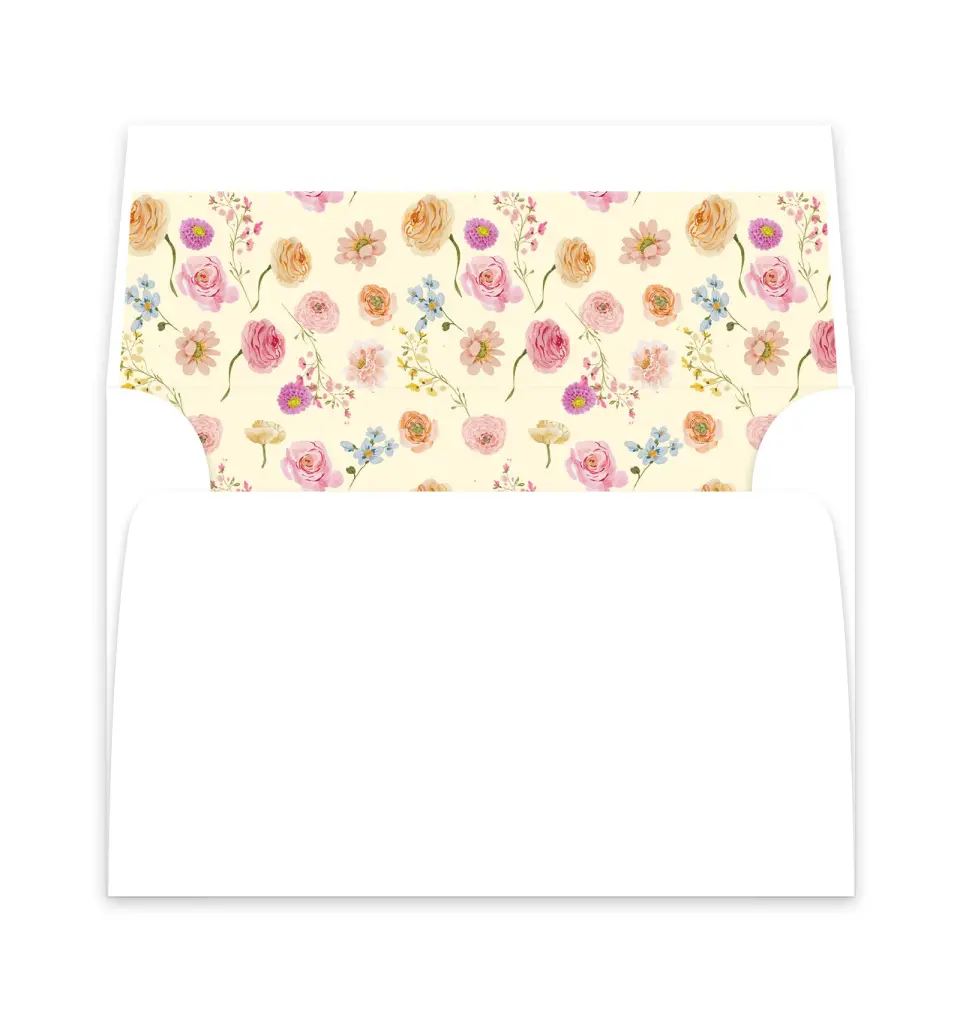 This is a  6" x 5.812" Envelope Liners (ELP) called The Florence printed in full color
