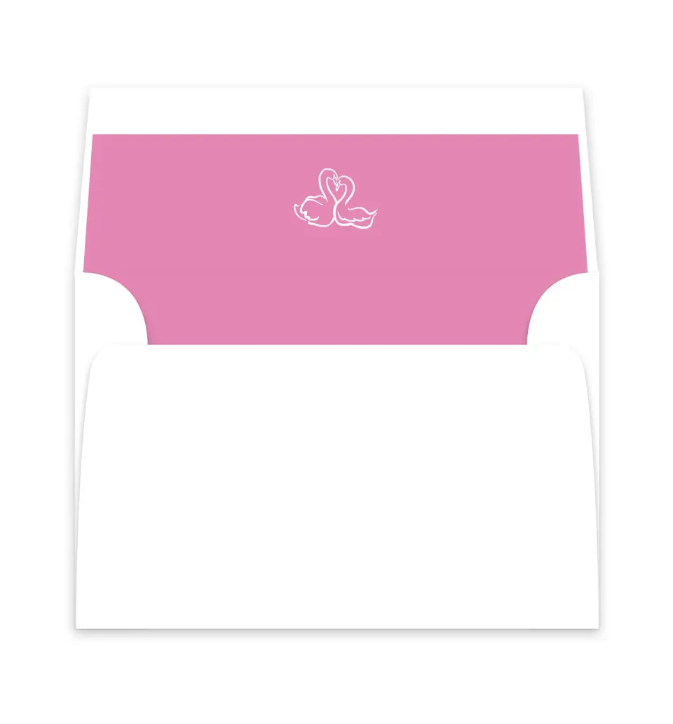 This is a  6" x 5.812" Envelope Liners (ELP) called Swan Love printed in full color