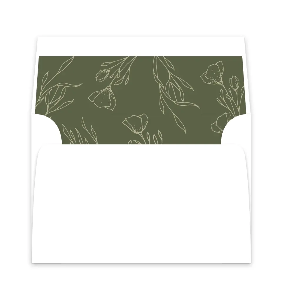 This is a  6" x 5.812" Envelope Liners (ELP) called Idyllic Love printed in full color