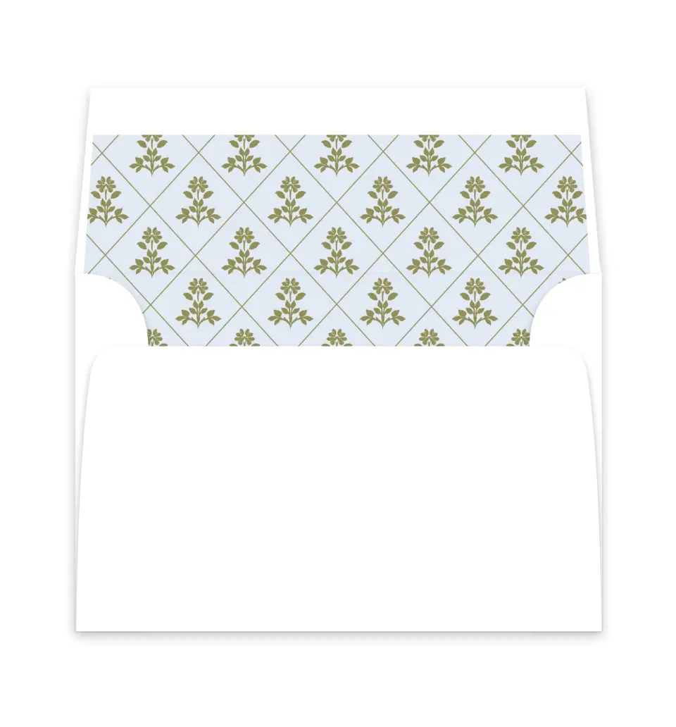 This is a  6" x 5.812" Envelope Liners (ELP) called Signature Vows printed in full color