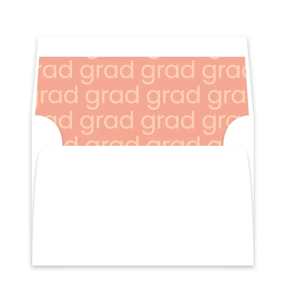 This is a  6" x 5.812" Envelope Liners (ELP) called Sans Serif Grad printed in full color