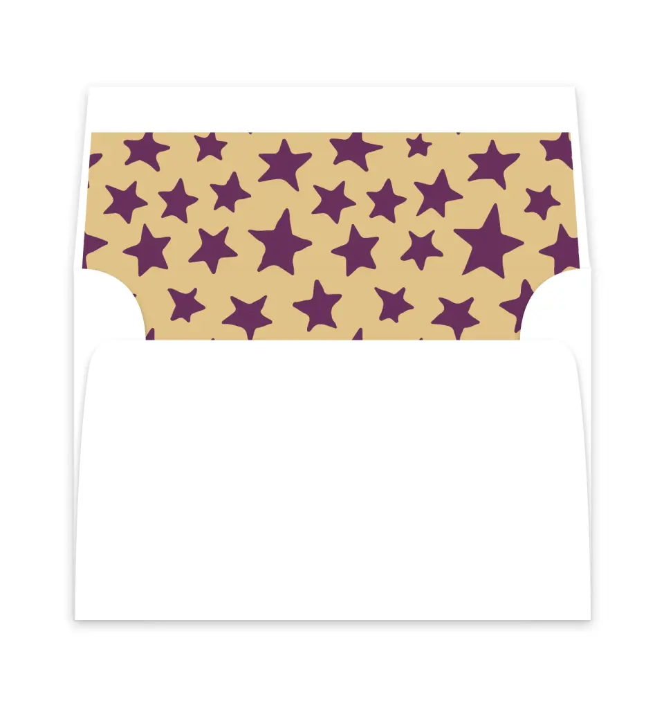 This is a  6" x 5.812" Envelope Liners (ELP) called Galaxy Grad printed in full color