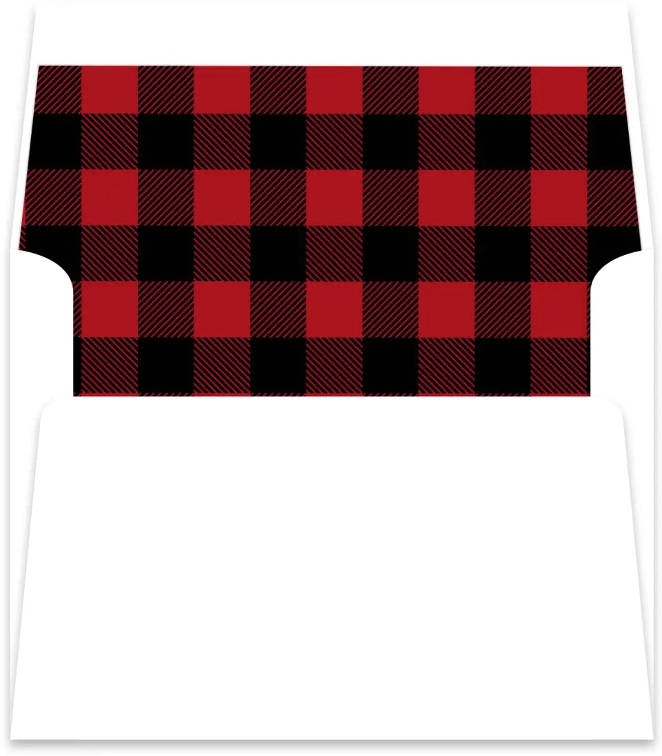 This is a Envelope Liners for 4.375 x 5.75 Card Envelope Liner called Bold Buffalo Plaid printed in full color