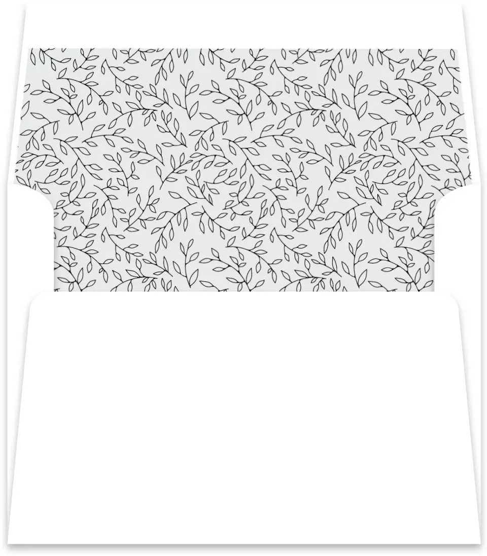 This is a Envelope Liners for 4.375 x 5.75 Card Envelope Liner called Naturally Leaves printed in full color