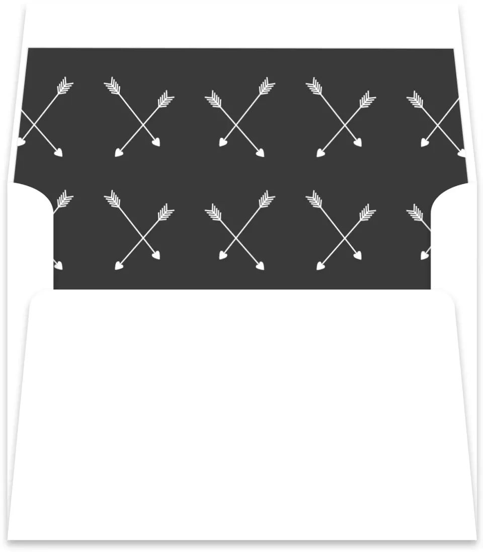 This is a Envelope Liners for 4.375 x 5.75 Card Envelope Liner called Cross My Heart printed in full color