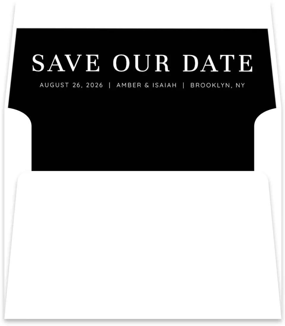 This is a  5½" x 5.9251" Envelope Liners (ELR) called Meant to Be printed in full color