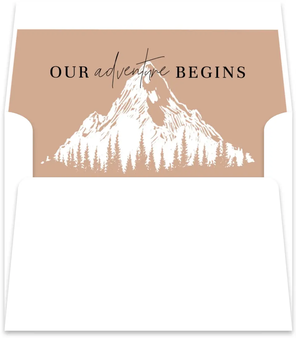 This is a  5½" x 5.9251" Envelope Liners (ELR) called Our Adventure printed in full color