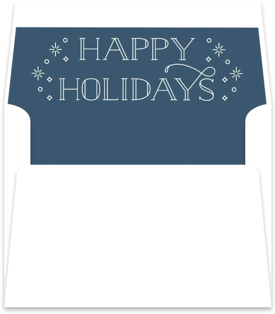 This is a Envelope Liners for 4.375 x 5.75 Card Envelope Liner called Holiday Design printed in full color