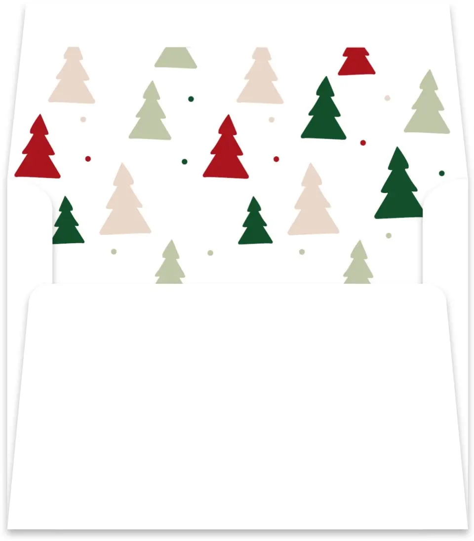 This is a Envelope Liners for 4.375 x 5.75 Card Envelope Liner called Holiday Design printed in full color