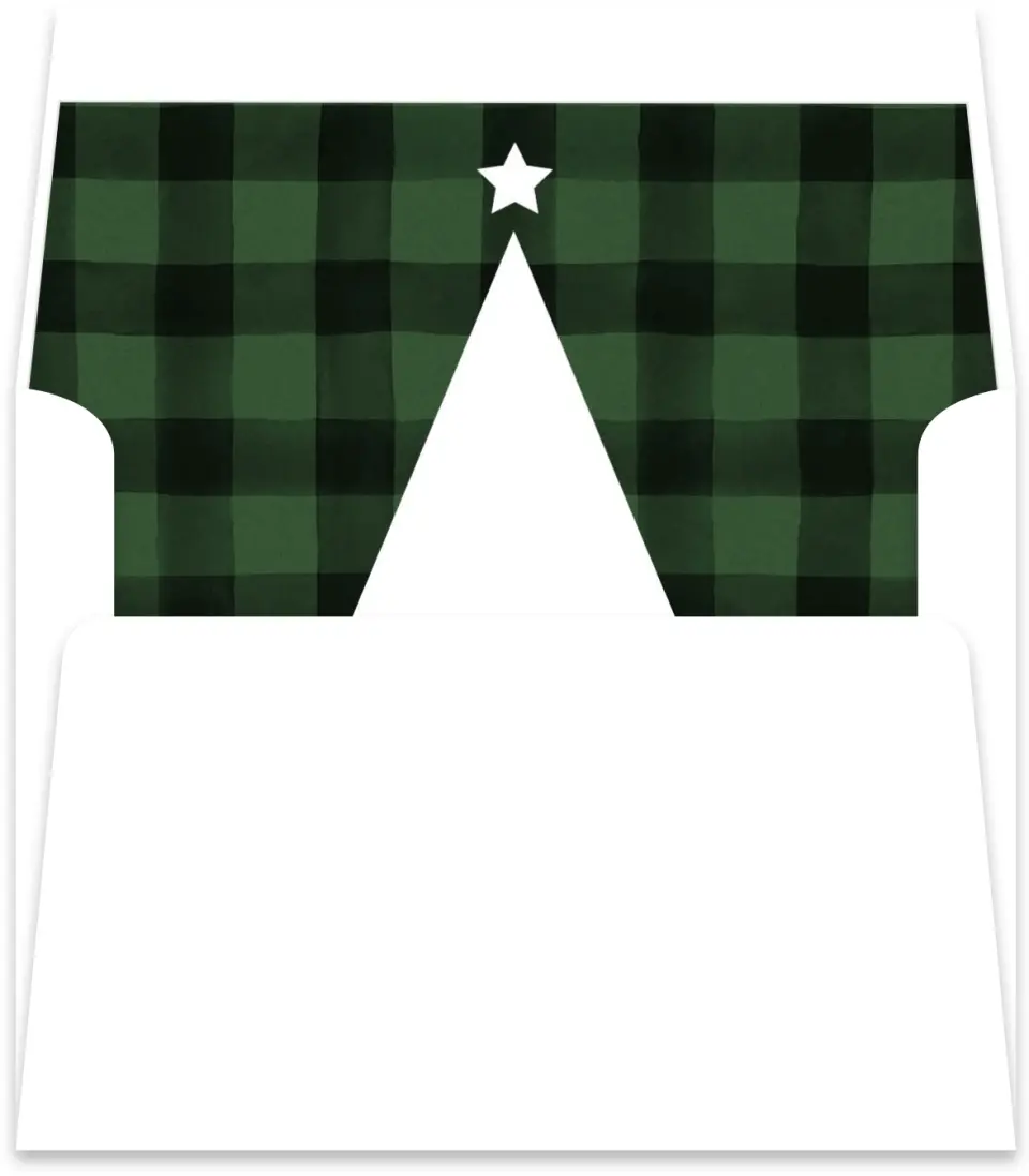 This is a Envelope Liners for 4.375 x 5.75 Card Envelope Liner called Holiday Design printed in full color