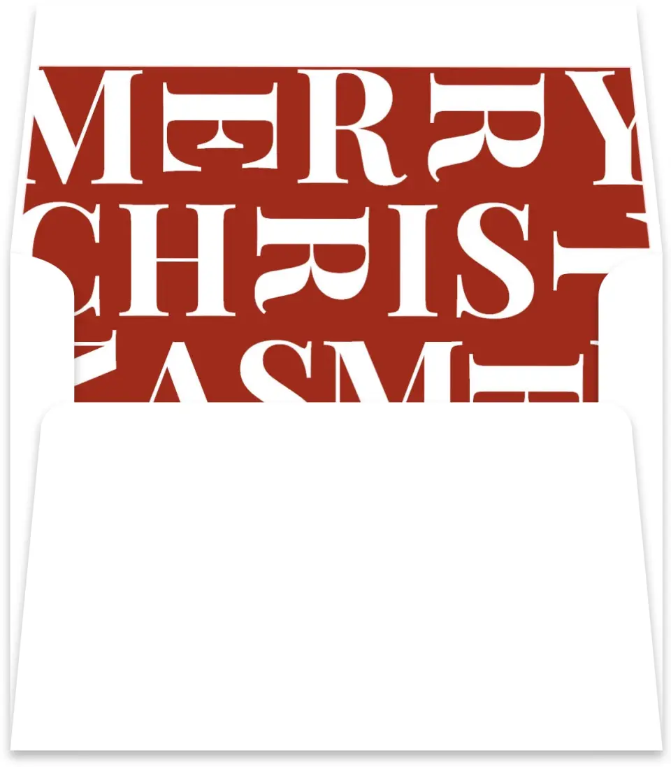 This is a Envelope Liners for 4.375 x 5.75 Card Envelope Liner called Holiday Design printed in full color