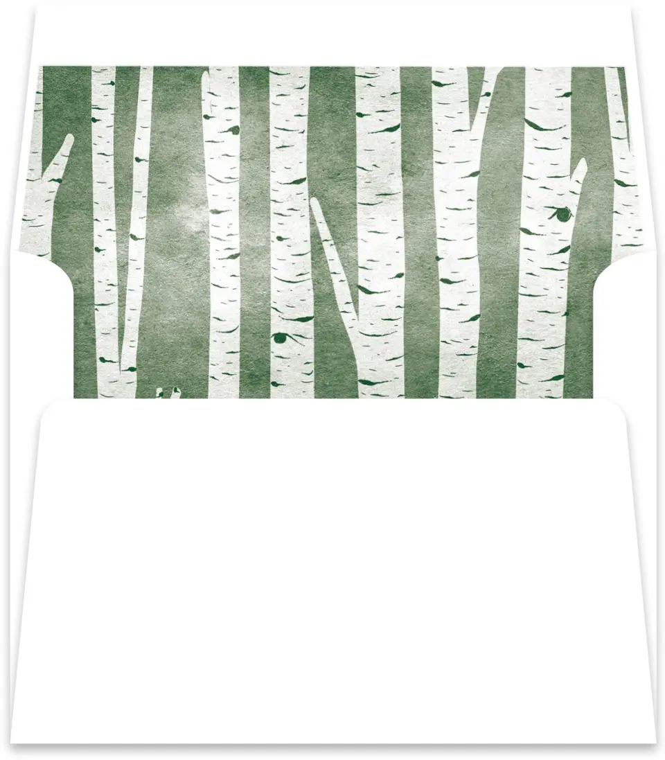 This is a Envelope Liners for 4.375 x 5.75 Card Envelope Liner called Birch Trees printed in full color