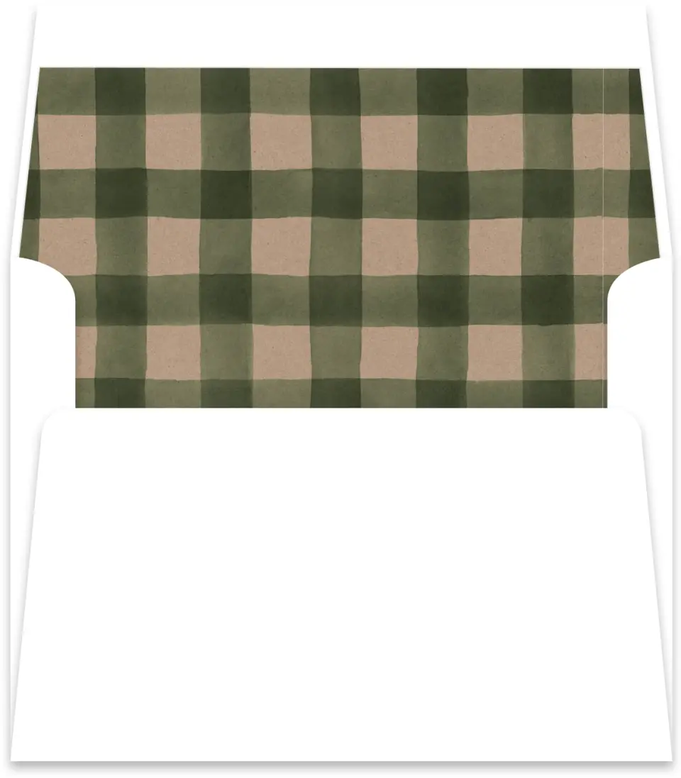 This is a Envelope Liners for 4.375 x 5.75 Card Envelope Liner called Fir Tree Flannel printed in full color