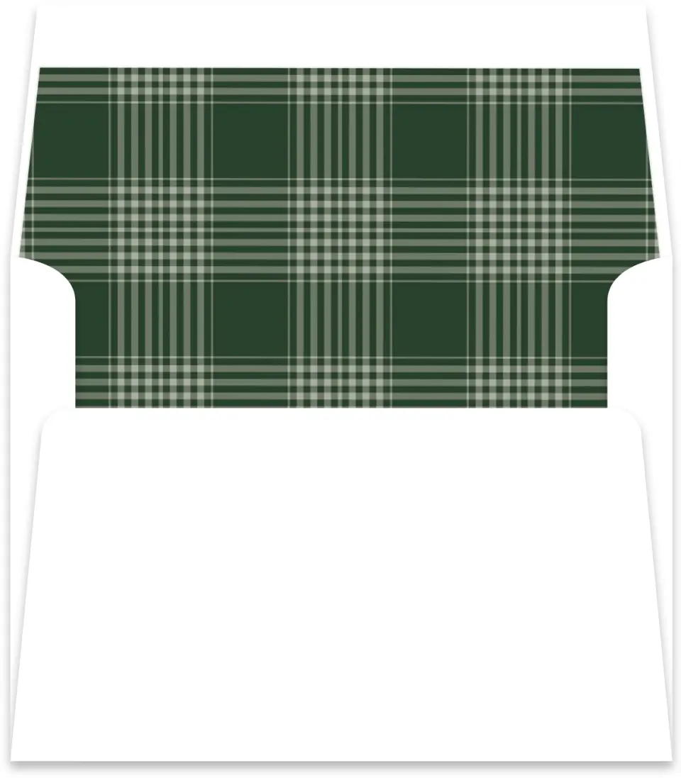 This is a Envelope Liners for 4.375 x 5.75 Card Envelope Liner called Wintergreen Plaid printed in full color