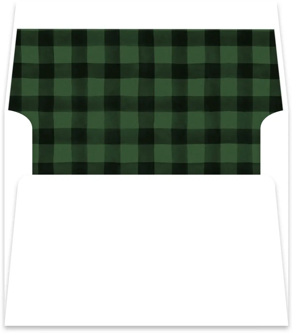 This is a Envelope Liners for 4.375 x 5.75 Card Envelope Liner called Big Plaid printed in full color