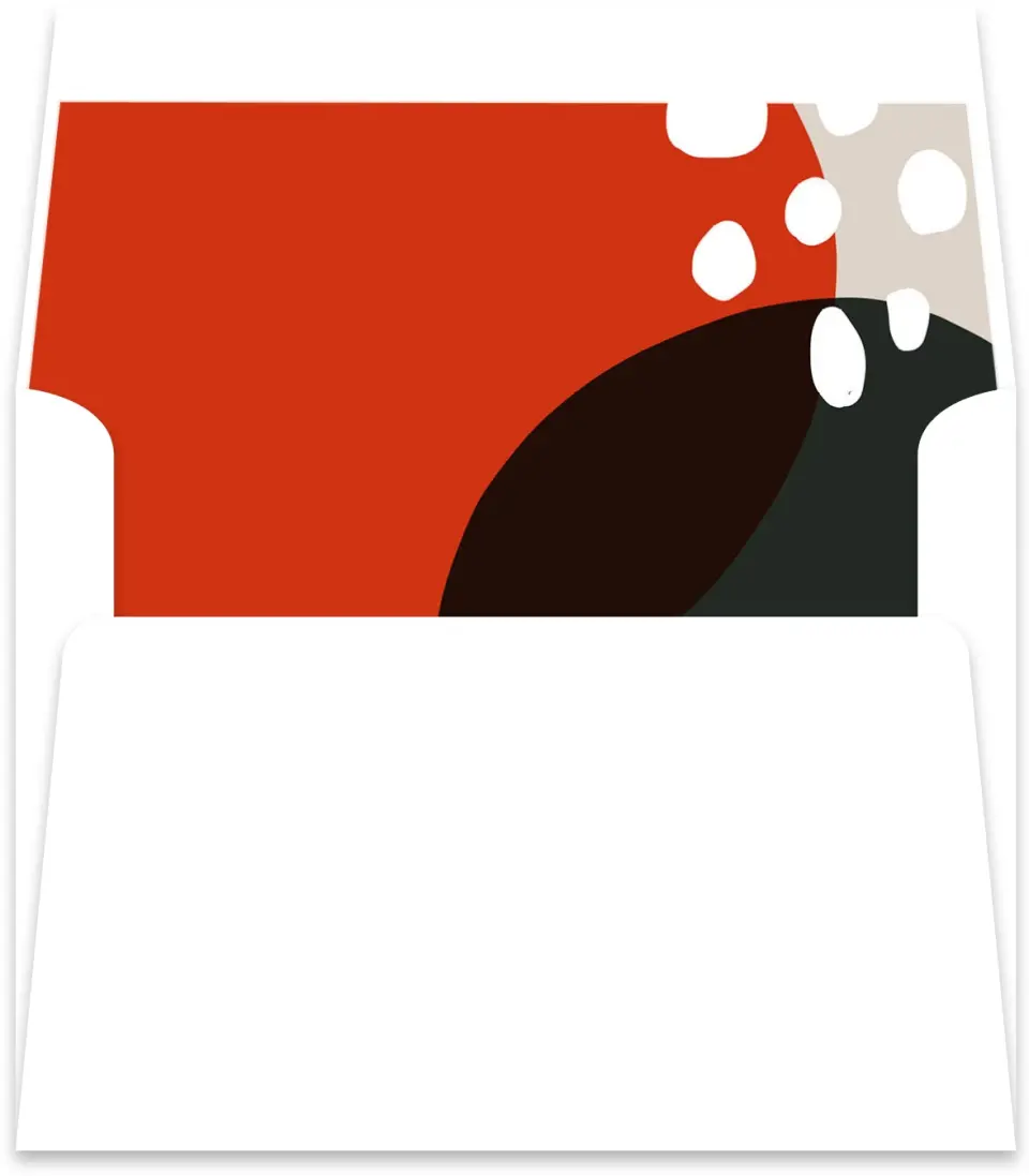 This is a Envelope Liners for 4.375 x 5.75 Card Envelope Liner called Mod Blobs printed in full color