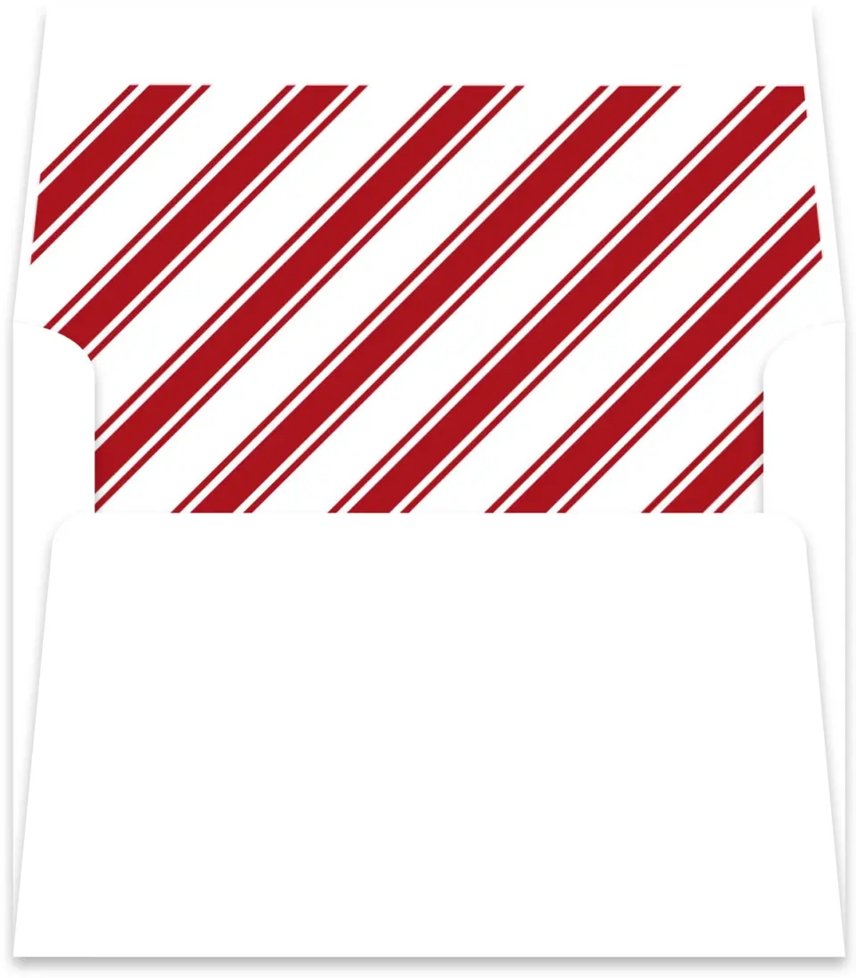 This is a Envelope Liners for 4.375 x 5.75 Card Envelope Liner called Candy Cane Lane printed in full color