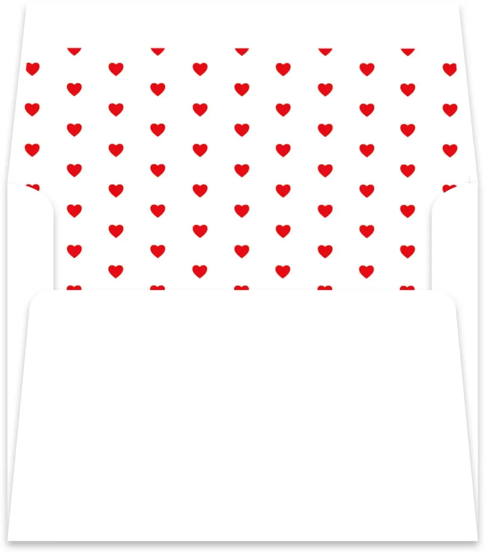 This is a Envelope Liners for 4.375 x 5.75 Card Envelope Liner called Heart Pattern printed in full color