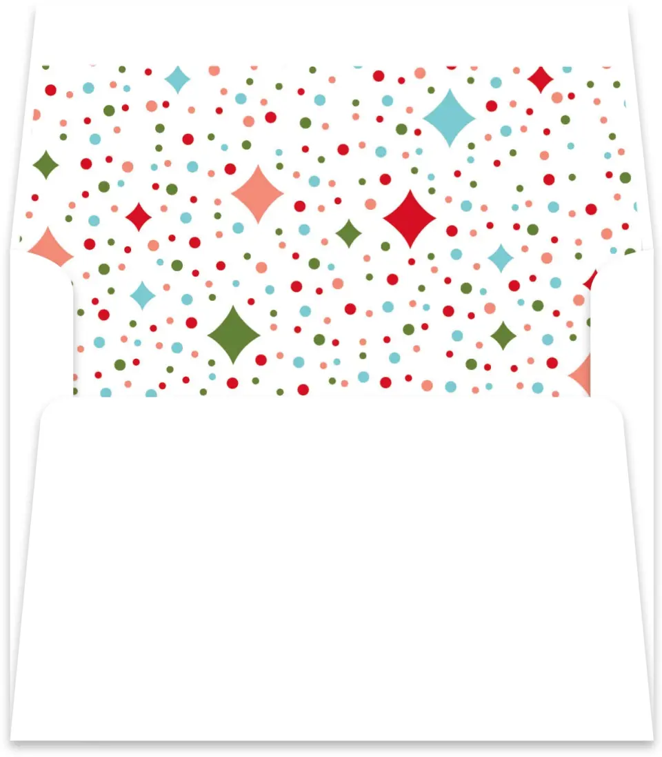 This is a Envelope Liners for 4.375 x 5.75 Card Envelope Liner called Dots & Sparkles printed in full color
