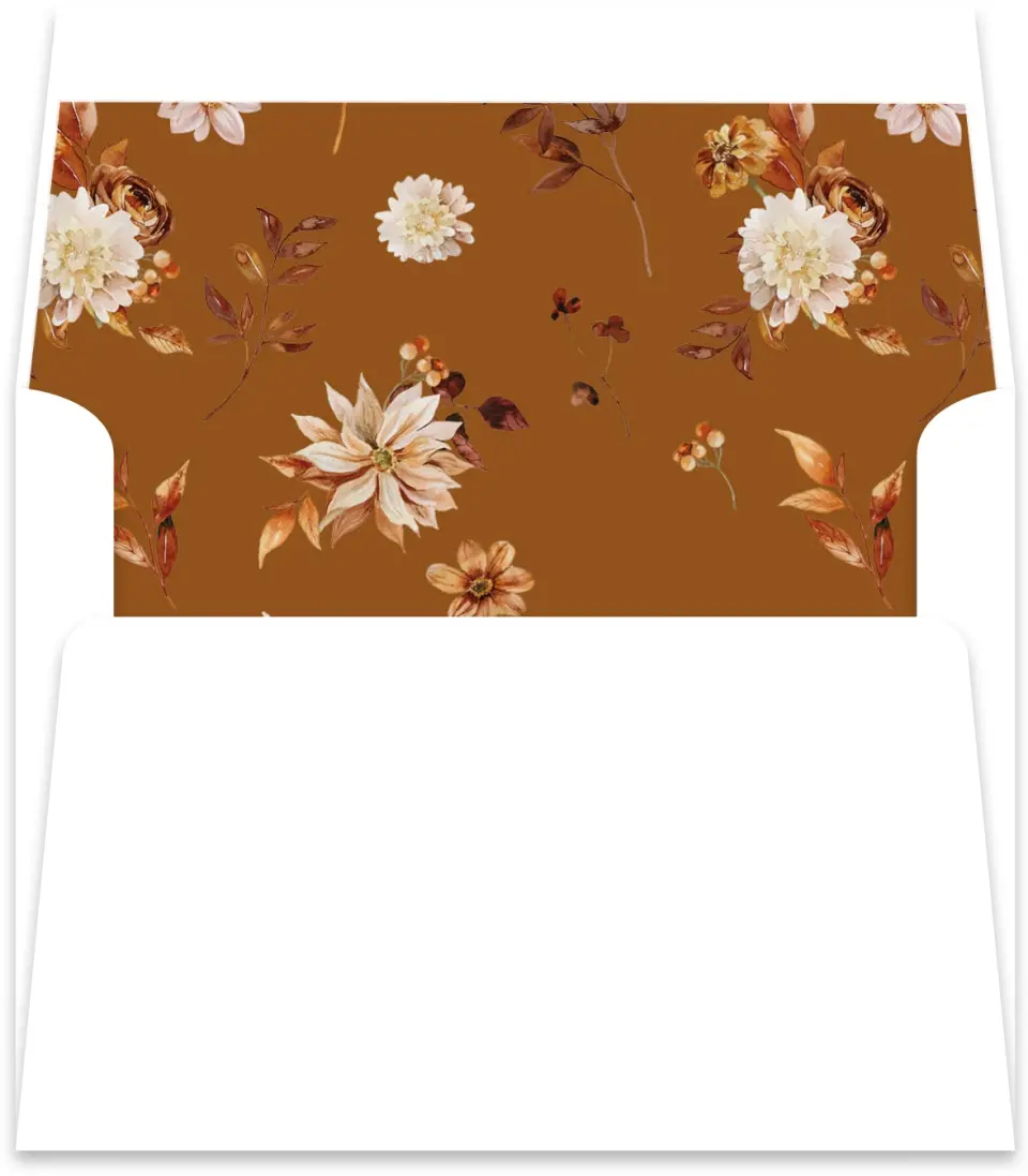 This is a  5½" x 5.9251" Envelope Liners (ELR) called Country Blooms printed in full color
