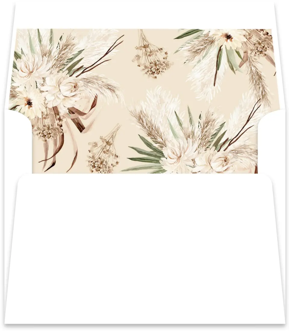 This is a  5½" x 5.9251" Envelope Liners (ELR) called Natural Boho printed in full color