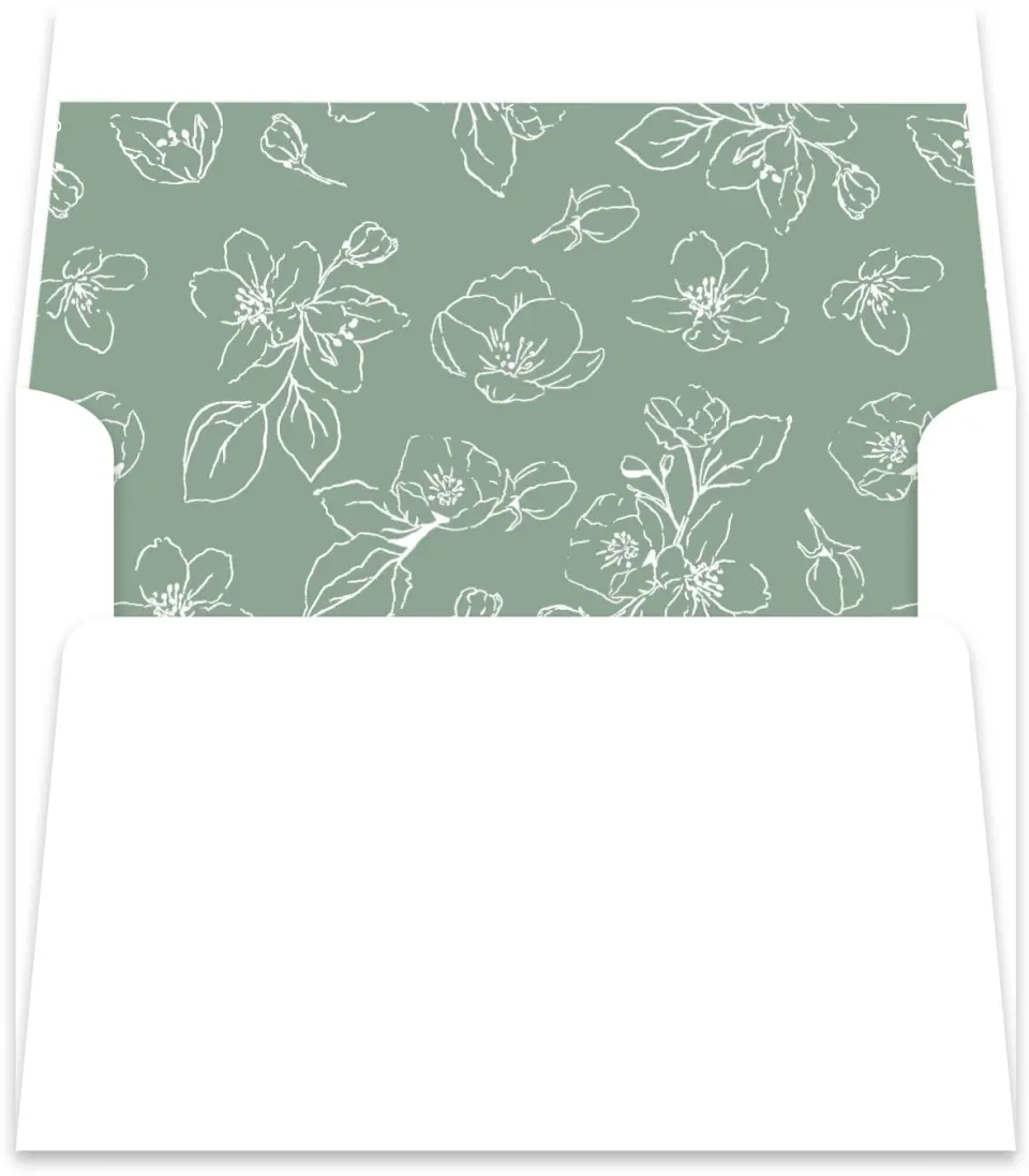 This is a  5½" x 5.9251" Envelope Liners (ELR) called Blossoming Arch printed in full color