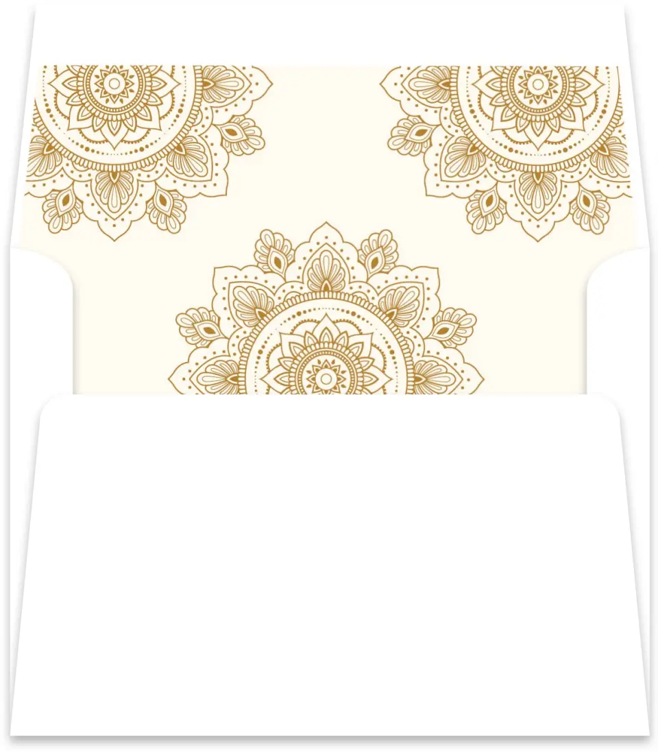 This is a  5½" x 5.9251" Envelope Liners (ELR) called Indian Mandala printed in full color