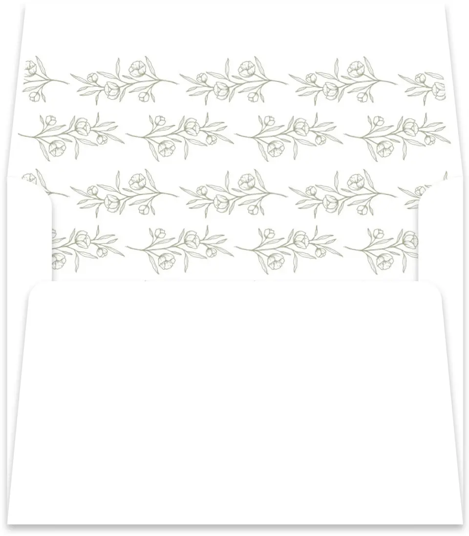 This is a  5½" x 5.9251" Envelope Liners (ELR) called The Jasmine printed in full color