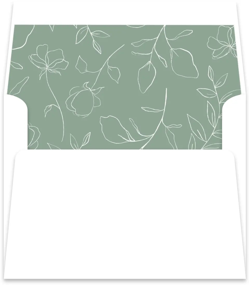 This is a  5½" x 5.9251" Envelope Liners (ELR) called The Sadie printed in full color
