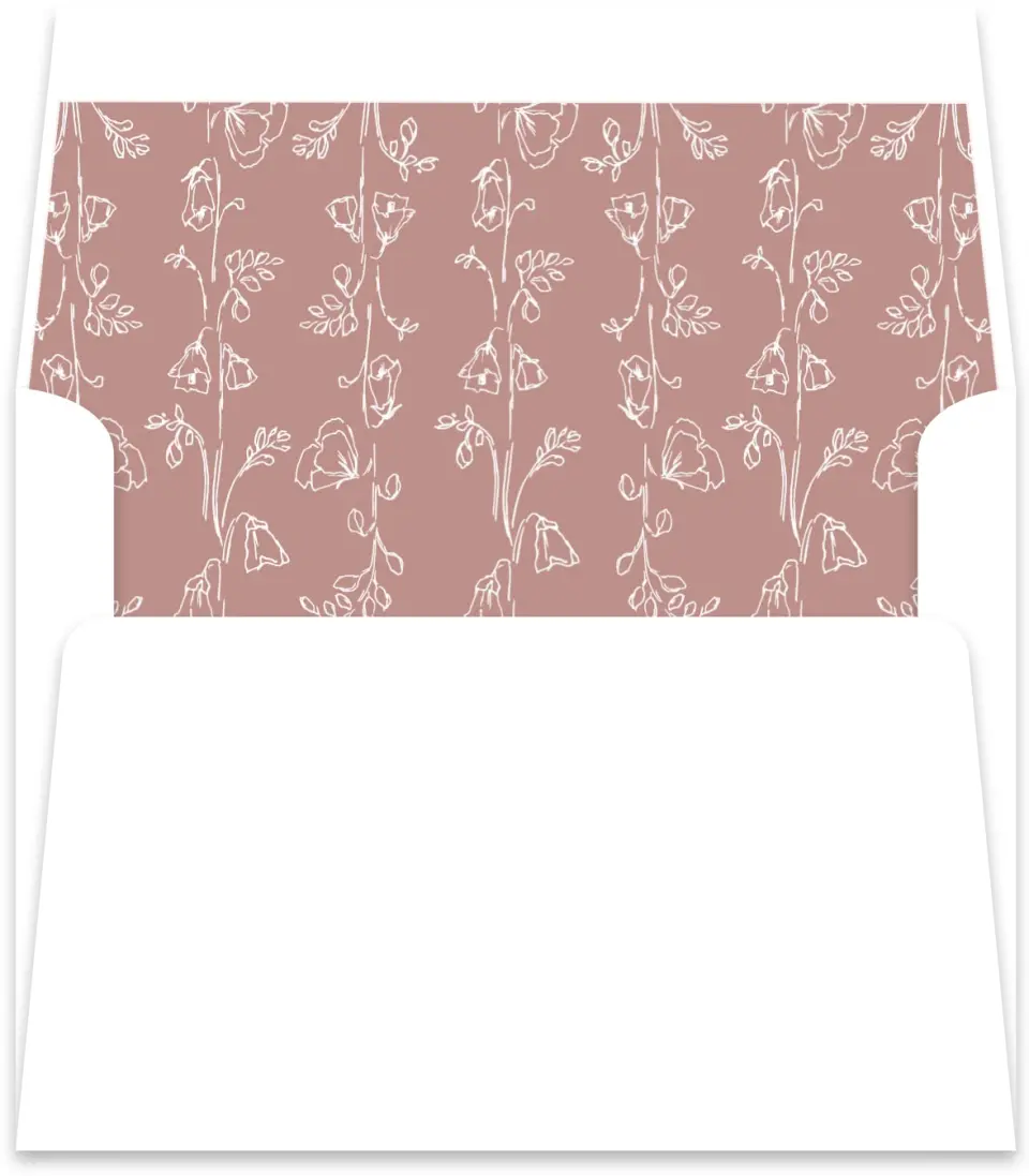 This is a  5½" x 5.9251" Envelope Liners (ELR) called Cute + Charming printed in full color