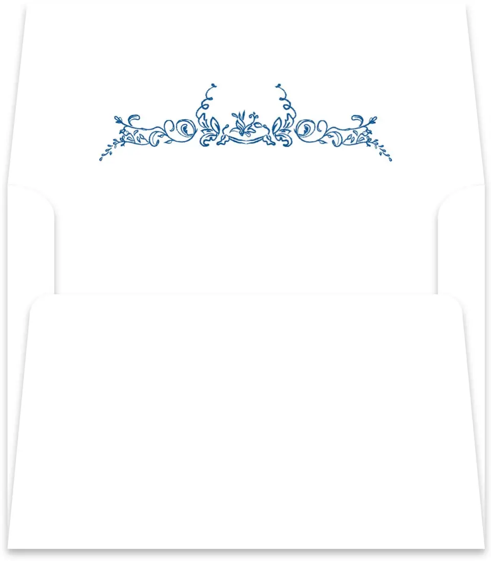 This is a  5½" x 5.9251" Envelope Liners (ELR) called Ornamental Elegance printed in full color