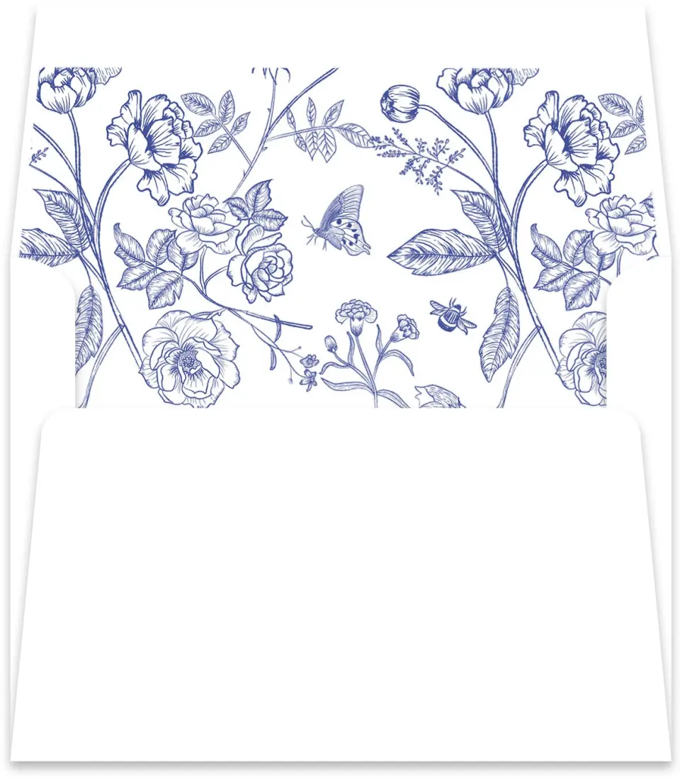 This is a  5½" x 5.9251" Envelope Liners (ELR) called Modern Chinoiserie printed in full color