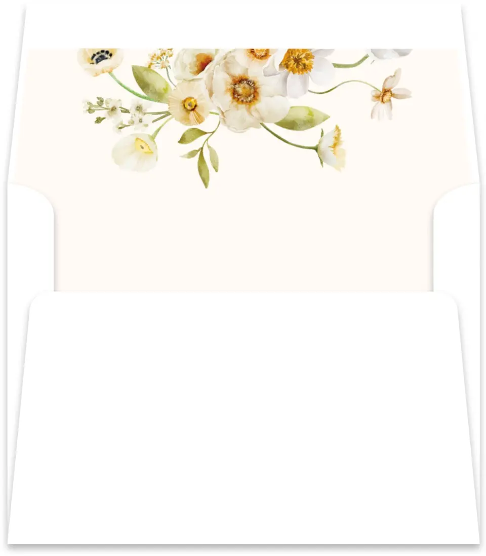 This is a  5½" x 5.9251" Envelope Liners (ELR) called Charming Cosmos printed in full color