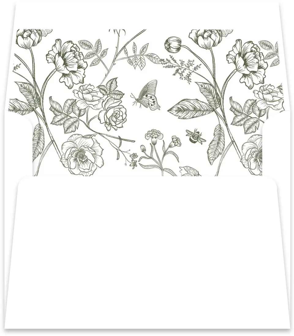 This is a  5½" x 5.9251" Envelope Liners (ELR) called Elegant Crest printed in full color