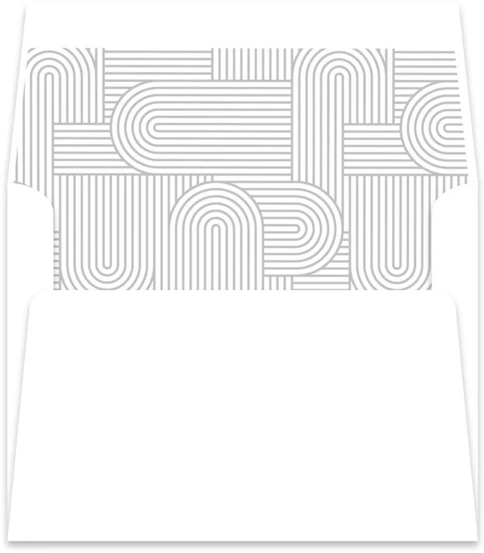 This is a  5½" x 5.9251" Envelope Liners (ELR) called Geometric Elegance printed in full color