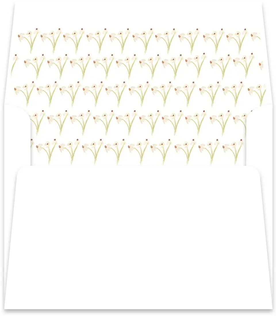 This is a  5½" x 5.9251" Envelope Liners (ELR) called Forever in Bloom printed in full color